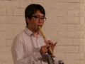 洪（韓国）さんによる伝統楽器タンソの竹笛演奏